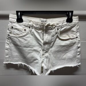 AGOLDE Parker Short White Size 27 High Rise Button Fly
